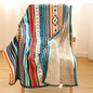 Sherpa Boho Throw Blanket, Super Soft and Cozy Aztec Blanket, Double-Layer Flannel Fleece Blankets for Couch, Sofa, Bed, Camping