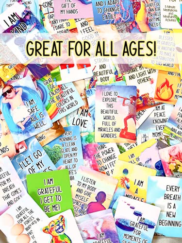 Mindfulness, Meditation and Affirmations Activity Cards for Kids and Teens - in 5 Minutes or Less Daily - Loved by Teachers, Therapists and Parents as a Teaching Tool