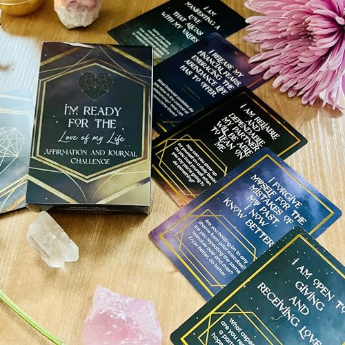 Ready for Love - Affirmation Journal Prompt Card Deck for Self-Reflection to Remove Internal Blockages + Inspire You to Reach Your Highest Potential and Manifest Your Dream Life