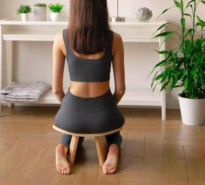 Bench,Meditation Bench Ergonomic Wooden Meditation Kneeling Stool with Travel Bag for Yoga, Prayer, Travel, Mindfulness, Zen Practice ﻿(Medium) - size: Medium