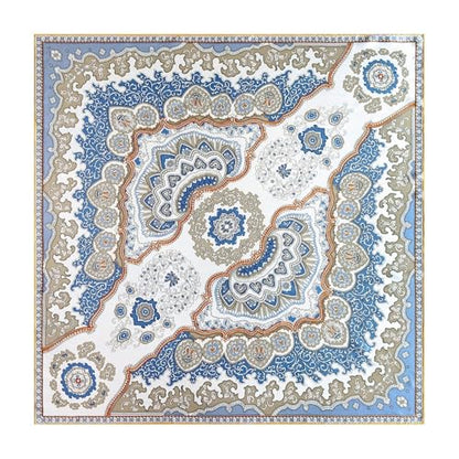 ANDANTINO 100% Silk Scarf 43" Large Square Lightweight Headscarf& Shawl–Women Hair Wraps-With Gift Packed - color: Floral-multicolor