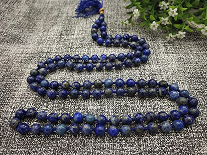 Amazing Gemstone Japa Mala 108 Prayer Beads Necklace and Wrist Mala Bracelet for Meditation