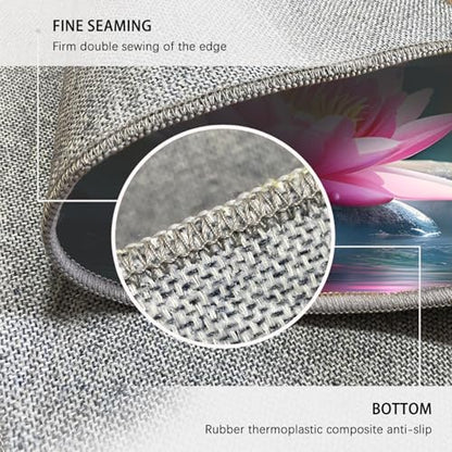 Spa Meditation Area Rug for Office Kitchen Dorm Decorative Pink Lotus Stream Water Ripples Pattern Carpet Soft Low Pile Rugs 2'7" x 5' - size: 2'7" x 5'