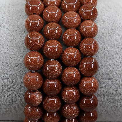 Keleny Gem Semi Precious Gemstones 8mm Natural Stone Round Beads Rock Crystal Jasper Stretch Bracelet 7 Inch Unisex - color: Golden Sandstone