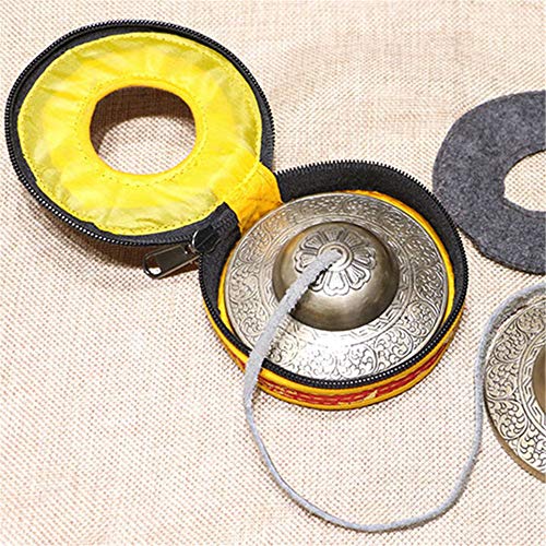 Tibetan Tingsha Bell Set - Tibetan Cymbals - for Sound Healing, Yoga, Meditation, and Mindfulness,Handmade in Nepal,Made of Bronze,Cloud Pattern,9cm/3.5 inch - color: 14-Bronze-Cloud-9cm
