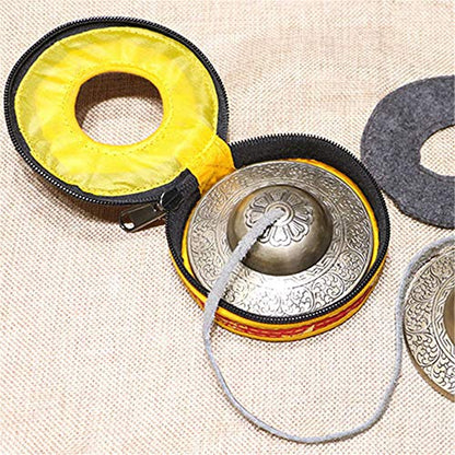 Tibetan Tingsha Bell Set - Tibetan Cymbals - for Sound Healing, Yoga, Meditation, and Mindfulness,Handmade in Nepal,Made of Bronze,Cloud Pattern,9cm/3.5 inch - color: 14-Bronze-Cloud-9cm