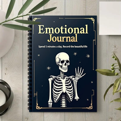 100 Pages Mental Health Journal for Women Men, A5 Guided Self Care & Emotional Diary with Mood Tracker & Feelings Log for Psychologh Gifts, Black - color: Black-A