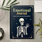 100 Pages Mental Health Journal for Women Men, A5 Guided Self Care & Emotional Diary with Mood Tracker & Feelings Log for Psychologh Gifts, Black - color: Black-A