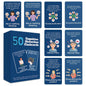 Cognitive Distortion Flashcards, 50 Cards for Mental Health and Thought Pattern Recognition, Blue