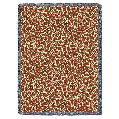 Pure Country Weavers William Morris Oak Tree Autumn Blanket XL - Arts & Crafts - Gift Tapestry Throw Woven from Cotton - Made in the USA (82x62) - color: Autumn, size: X-Large