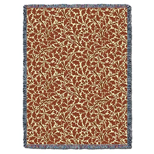 Pure Country Weavers William Morris Oak Tree Autumn Blanket XL - Arts & Crafts - Gift Tapestry Throw Woven from Cotton - Made in the USA (82x62) - color: Autumn, size: X-Large