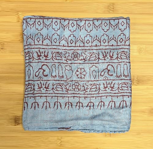 Yak & Yeti womens Om Mantra Scarf (Blue)