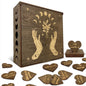 Positive Affirmations Box | Moon Phase Themed Engraved Wood Box with 72 Positive Affirmation Heart Cutouts | Daily Motivational Gift for Women - style: Moon Phases & Affirmations