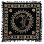 Indian Consigners Tarot Spread Altar Cloth AUM Tablecloth Pooja Poojan Wall Decor (Black Gold OM) - color: Black Gold Om