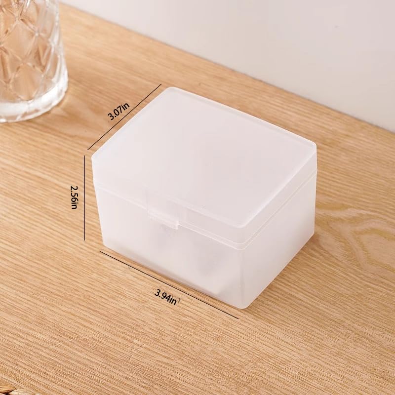 Frosted Storage Box with Lid Card Drawer Storage Box Organizer-Small - size: Small