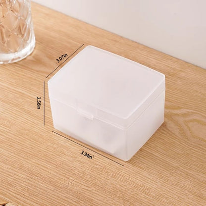 Frosted Storage Box with Lid Card Drawer Storage Box Organizer-Small - size: Small
