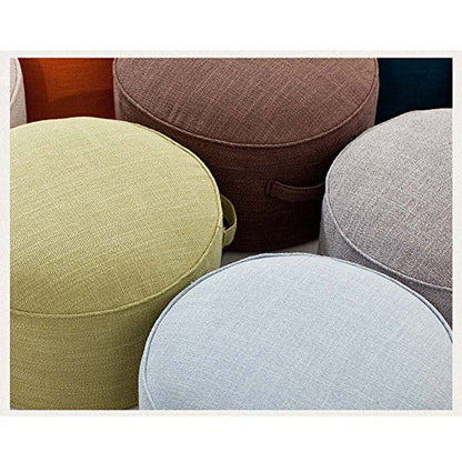 FANCY PUMPKIN Yoga Meditation Tatami Floor Pillow Seat Cushion Zafu Foot Stool, Off-White - color: Off-white