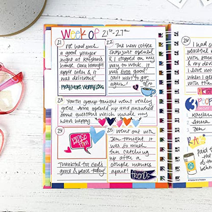 Gratitude Finder by Christina, 52 Week Non-Dated Daily Inspirational Journal for Women, Teens & Girls with 330 Grateful Heart Stickers (Abundant Joy) - color: Abundant Joy + Grateful Heart Stickers