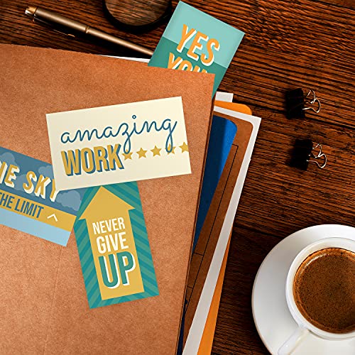 Colorful Gratitude Encouragement Cards / 50 Mini Motivational Kindness Cards / 25 Inspirational Quote Designs/Flat 2" x 3.5" Employees Students Coworkers Uplifting Mini Card - color: Gratitude