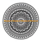Sophia-Art Yoga Cotton Mat Tablecloth Tapestry Spread Circle Indian Black Mandala Gypsy Meditation Towel Hippie Rug Picnic Table Cover Beach Beach Round Blanket Mandala Round (Pattern015, 48 Inches) - size: 48" (Round)