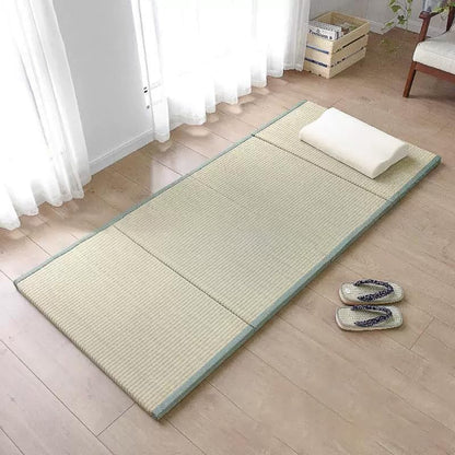 Japanese Tatami Mat, Tatami, Rug, Foldable Mattress, Roll up Rug, Japanese Floor Mattress, Floor Sleeping Japanese Futon Mattress, Meditation Yoga, Zen - size: Green 100×200×3.5cm