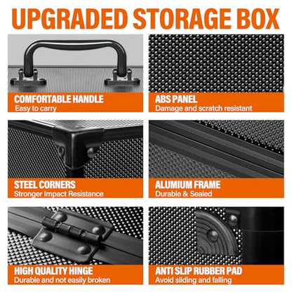 Graded Card Storage Box, Top Loaders Case, Sports Trading Box, Slab PSA MTG CSG BGS SGC Magnetic Holder, Waterproof Carrying Case, Collector Storage Boxes - size: Medium