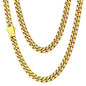 ChainsHouse Stainless Steel Mens Cuban Link Chain, Black/ 18K Gold Plated Miami Cuban Chain Necklace, 5mm/7mm/9mm/12mm/14mm Width, No Tarnish& Durable Hip Hop Mens Jewelry, 18"-30", Send Gift Box - color: e. 5mm width-gold, size: 18 inches