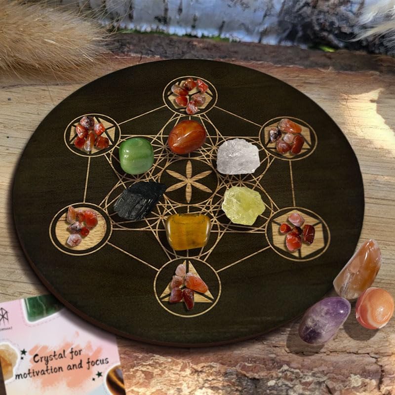 Natural Crystal Box Set Yoga Meditation Crystal Set Mood Balance Crystal Stone (Passionate Crystal Box Set) - color: Passionate Crystal Box Set