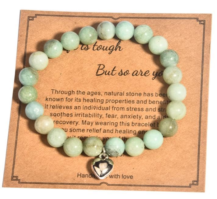 Beaded Bracelets, Natural Stone Bead Bracelet - color: LCS Multicolour 21565