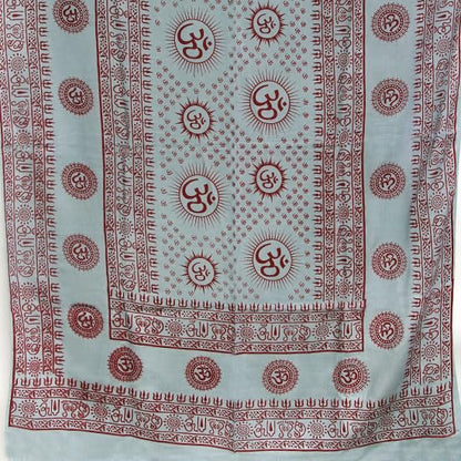 Prabhuji's Gifts Meditation Yoga Prayer Shawl with Om Symbol, Multi-Use Wrap - Unisex