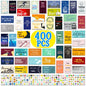 zheyistep 400Pcs Inspirational Cards Set, 200Pcs Affirmation Cards for Women, 200Pcs Motivational Stickers for Kids, Business Card Sized Encouragement Cards for Students Teachers