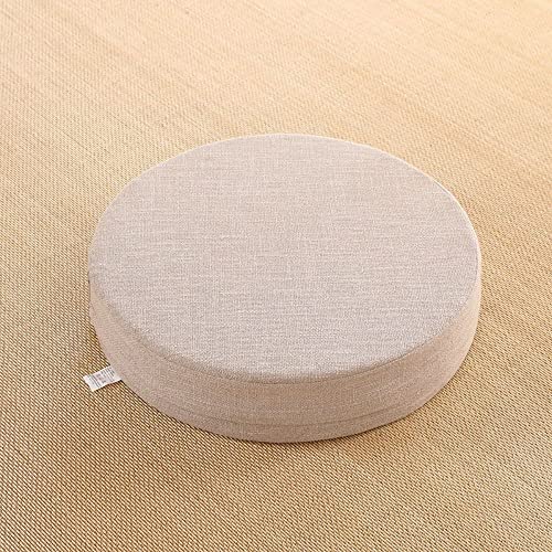 40x6cm Yoga Meditation Cushion Meditation Pillows Japanese Tatami Mat Zafu Meditation Cushion Round Yoga Seat Cushion(White) - color: White