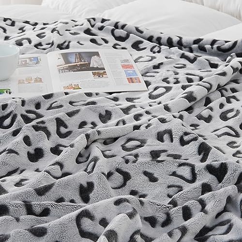 Flannel Fleece Cheetah Print Throw Blanket for Women, Lightweight Super Soft Cozy Plush Blanket, 60 x 80 Inches Black Leopard - color: Black Leopard, size: 60x80 IN