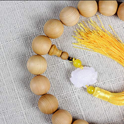 Zen Dear Unisex Thuja Sutchuenensis Wood Beads Wooden Bracelet Necklace Prayer Mala Wristband Bracelet - style: 20mm 21 Beads Boutique