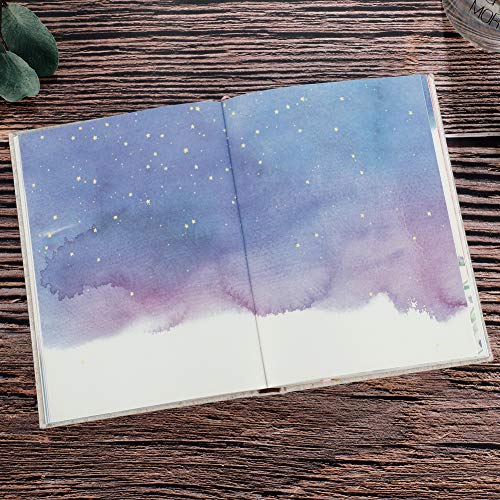 SIIXU Colorful Blank Notebook, Unruled Personal Diary Journals to Write in for Women, Hardcover Writing Notepad Gift, Unique Watercolor Design, 192 Pages, 2 Bookmarks, Unlined