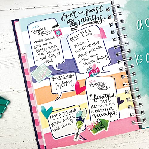 Gratitude Journal 52 Week Daily Positive Thinking for Thankfulness + Sticker Set | Gratitude Finder - color: Leo-POP! + Grateful Heart Stickers