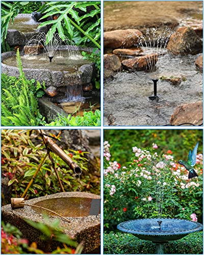 Biling Solar Water Fountain Pump, Solar Bird Bath, Outdoor with Tubing, Solar Powered Fountain Pump for Pond BirdBath, Garden, Pool, Fish Tank,Backyard - size: 1.5W