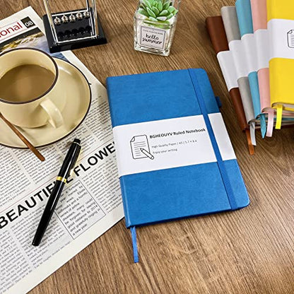 Notebook Journal, College Ruled Notebook Lined A5 160 Pages,Hard Cover Journals for Writing, Notebooks for Work Office School Women Men,5.7 inches x 8.4 inches(Dark Blue) - color: Dark Blue