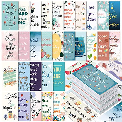 Jinei 300 Inspirational Affirmation Cards Bulk Daily Positive Motivational Gifts Cards Small Mini Encouragement Quotes for Women Coworker Team(Flower Style) - style: Flower Style