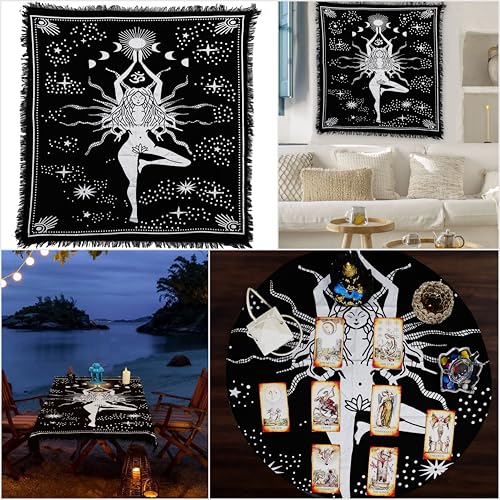 Indian Consigners Witchcraft Supplies Tarot Spread Alter Cloth Triple Altar - color: Silver, size: 18" x 18" (Square)