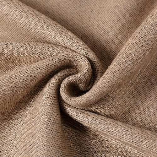 Women's Shawl Wrap Poncho Cape Cardigan Open Front Coat Shawl Wrap Scarf for Spring Fall Winter - color: Champagne Black