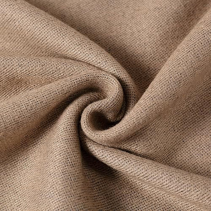 Women's Shawl Wrap Poncho Cape Cardigan Open Front Coat Shawl Wrap Scarf for Spring Fall Winter - color: Champagne Black