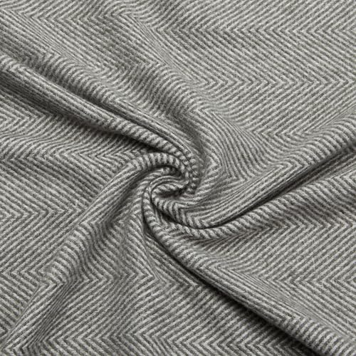 Amazon Basics Cozy Room Décor Throw Blanket, Lightweight, Recycled Polyester, Dark Gray and Light Gray Herringbone, 50"x 60" - color: Dark Gray and Light Gray Herringbone, style: Woven