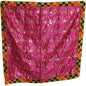 Indian Yoga Meditation Shimmer Sequin Silk Square Prayer Altar Cloth (25" x 25) (Pink) - color: Pink