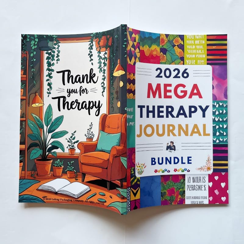 NDEMl 2026 MEGA THERAPY JOURNAL, a notebook to relieve anxiety and mindfulness, better manage your emotions, including calendar and weekly daily manager