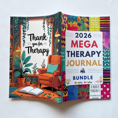 NDEMl 2026 MEGA THERAPY JOURNAL, a notebook to relieve anxiety and mindfulness, better manage your emotions, including calendar and weekly daily manager