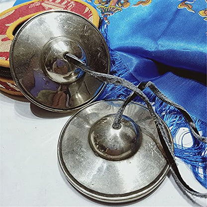 Tibetan Tingsha Bell Set - Tibetan Cymbals - for Sound Healing, Yoga, Meditation, and Mindfulness,Handmade in Nepal,Made of Bronze,Plain Pattern,6.5cm/2.6 inch - color: 10-Bronze-Plain-6.5cm