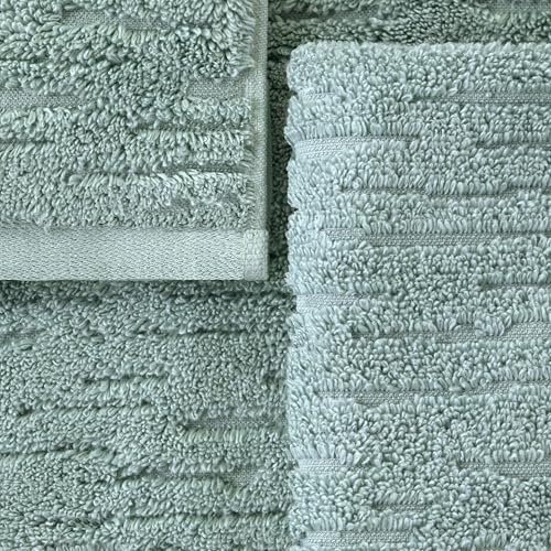SKL Home CloudSoft Cotton Luxury Hand Towel 2pc Set for Bath/Kitchen/Bar & Gift, Teal