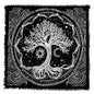 Indian Consigners Tree of Life Altar Cloth Tapestry Tablecloth Celtic Trees Ritual Spiritual Cloth for Sacred Places, Cotton Square Tarot Table Cover 24 by 24 Sacred - color: Silver Sun Moon Tree, size: 24" x 24" (Square)