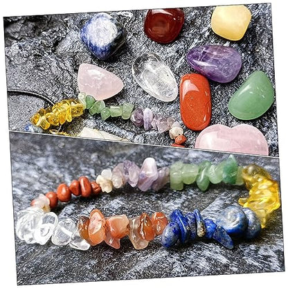 COLLBATH 1Set Delicate Healing Crystal Chakra Pendant Present Box Portable Meditation Stones for Yoga Decoration Personal Present for Meditation Enthusiasts